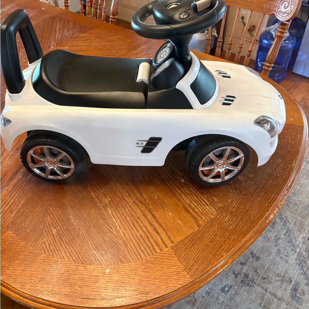 Mercedes Benz White Ride-On Push Car for Kids